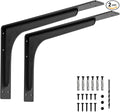 20 x 12 INCH Shelf Brackets,L Shelf Brackets, Vertical Angle, Premium Alloy Metal Heavy Duty Shelf Bracket, high Strength Mounting Hardware Included, Corner Brace Joint,Pack of 2