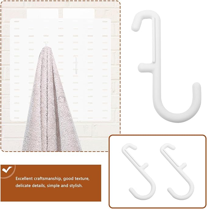 Didiseaon 7Pcs Pegboard Hanging Hooks Wall Mount Storage Hangers for Garage Kitchen Office Tool Organization Utility Shelf Hooks