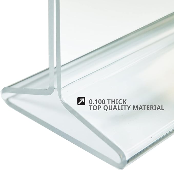 Azar 142711 5-1/2-Inch W by 8-1/2-Inch H Top-Load Acrylic Sign Holder, 10-Piece Set