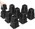 Bed Riser/Furniture Lift Bed/Bed risers/Furniture Lifter/Table risers/Frame Risers Create Under Bed Storage Heavy Duty for Furniture Height Adjustment (Black 8 Pack, 8 Inch)