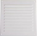 Vent Systems - 8 x 8 Inch (Inner) White Metal Square Soffit Air Vent Grille Cover, Register Vent Deflector Louver Built-in Mesh HVAC for Bathroom Home Office Kitchen 10" x 10" (Outer)