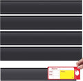 Spiareal 50 Pcs 47.8 x 1.38 Inch Shelf Label Strips Adhesive Back Stick on Data Price Tag Holder Clear PVC Adhesive Ticket Channel for Supermarkets Convenience Shops(Black)