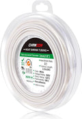 Chanzon 2:1 Ratio 1/8" (3mm) Heat Shrink Tubing 8Ft Roll (2.5M Total Length) White Polyolefin Sleeving Wrap Shrinking 2 to 1 1pcs