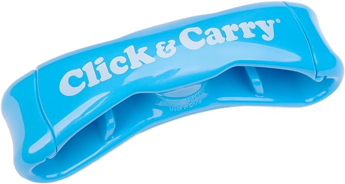 Click & Carry Kitchen Storage & Organization - Plastic Bag Organizer and Holder for Easy Shopping - Shark Tank - Gel Padding Bags Handle, Hands-Free Design for Groceries, Paint Can Carrier, 1 Pack