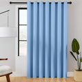ChrisDowa Room Divider Curtain 108 Inches Long, Wide Blackout Sliding Door Curtain for Bedroom, Room Darkening Privacy Window Curtain for Patio Door (1 Panel Set, Sky Blue, 100 x 108 Inch)