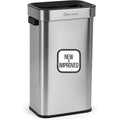 SIMPLI-Magic 18.5 Gallon (70L) Open Top Trash Can – Rectangular Commercial Trash Can – Smudge-Resistant, Easy to Clean, Non-Skid Base, Brushed Stainless Steel