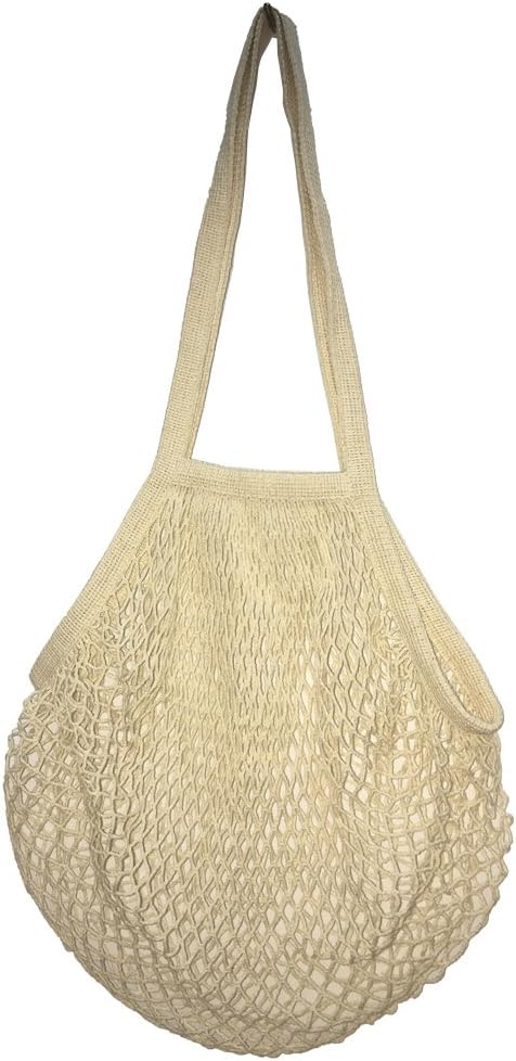 YEKEYI Portable Reusable Mesh Cotton Net String Bag Organizer Shopping Tote Handbag Fruit Storage Shopper NEW (white02)