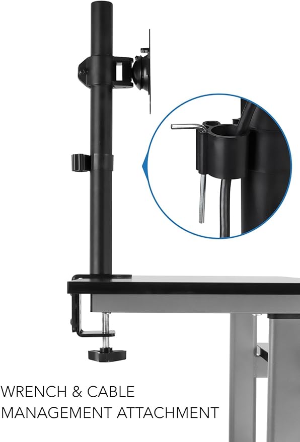 Mount-It! Mobile Computer Cart with Monitor Mount for Screen up to 32", Portable Desk on Wheels, Rolling Laptop Stand Teachers, Office, Classroom, Rise up to 53", Projector, Podium, Keyboard Tray