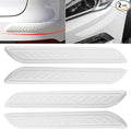 Anti-Collision Patch Car Bumper Protector Trim - Universal Anti-Scratch Strip for Rear Bumper and Door Edge Guards (White, 4-Pack)