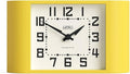 NEWGATE® Mini Metro Desk Clock | Retro Mantel Clock | Citrus Yellow | Mid Century Style for Desk, Table top, Shelf or Bedside