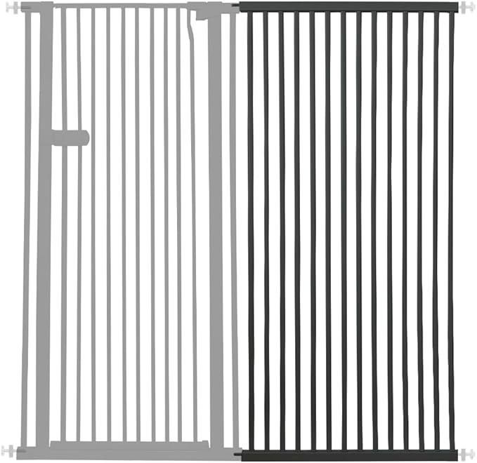 Lumizone Extra Tall Cat Gate Extension Kit 55.12" High Pressure Mounted 2025 New 29.52" Extra Wide 1.37" Gap No Drilling Tall Pet Gate for Dogs (Black, 55.12" H x 29.52" W, Extension)