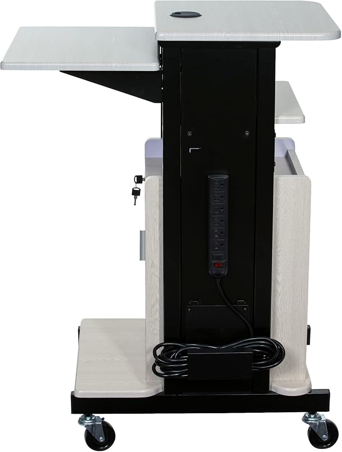 OEF Furnishings Premium Plus Presentation Cart with Storage Cabinet