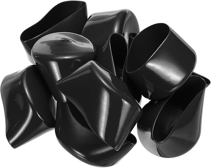 uxcell 10pcs Rubber End Caps 63mm(2 1/2 Inch) ID Vinyl Round End Cap Cover Screw Thread Protector Black