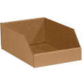 Aviditi Corrugated Cardboard Storage Bins, 8"x 12"x 4 1/2", Kraft, Pack of 50, for Warehouse, Garage and Home Organization