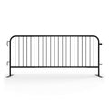 Angry Bull Barricades Metal Interlocking Steel Barricade (8.5 Ft. Heavy Duty, Flat Feet, Black Powder Coated, Set of 10)