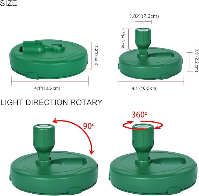 LED Spotlight, Battery Powered Picture Lights, Uplight Indoor, Puck Lights with Remote, Plant Spot Light for Wall Art Display Dartboard Painting Artwork Accent Closet-Green