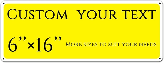 custom street sign,Custom Sign, Aluminum Weatherproof Metal Sign Multiple Sizes, Modern simplicity,Customize for Office, Business, Workplace, office, Home, Delivery Signs(6 * 16 Inch)
