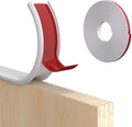 U-Shape Edge Banding, 0.8 inch x 20ft Edge TPE Self Adhesive Veneer Edging Trim Flexible Edge Protector, Strip for Countertop Cabinets Table Restoration Shelves, White