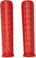 2Pcs Wheelbarrow Rubber Handles Replacement, Anti-slip Handle Grip Covers Weatherproof Handles Non-Slip Round Tubes for Garden Carts(114x19mm Red)