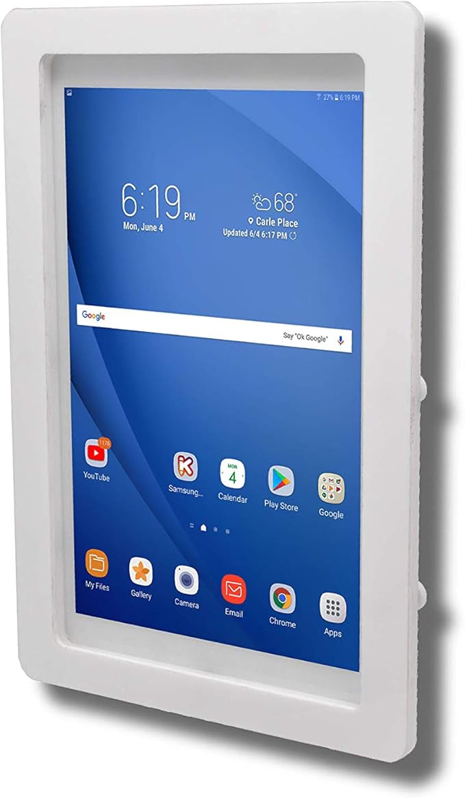 TABcare Security Anti-Theft Acrylic VESA Enclosure for Amazon Fire HD 10 2015/2017/2019 with Free Wall Mount Kit (White, Fire HD 10 2015/2017/2019)