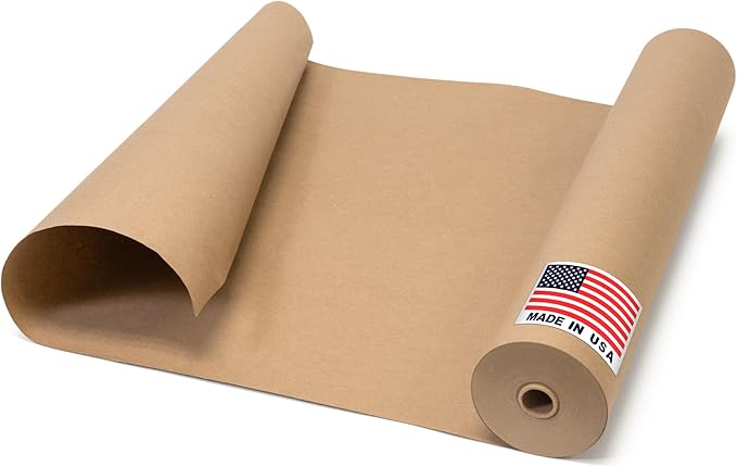 24" x 1992" (166’) Brown Rosin Paper Roll - Made in USA Thick Heavy-Duty 7 mil Masking Paper for Surface Protection from Paint, Dust, Foot Traffic - Paint Floor Covering