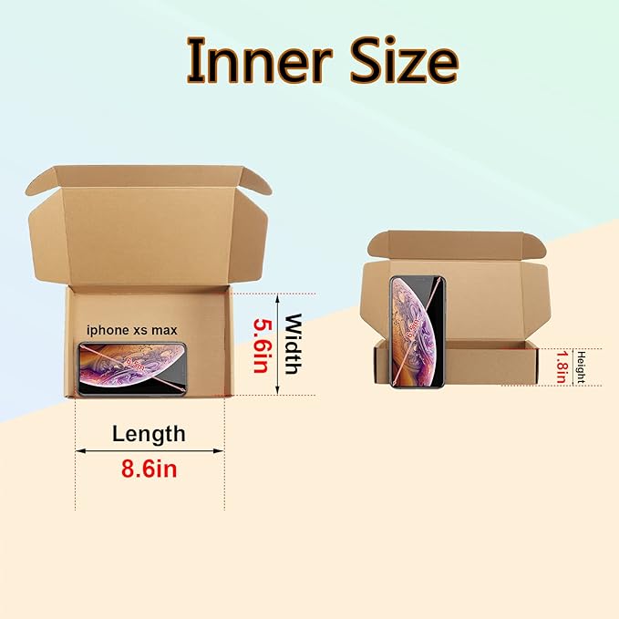 MEBRUDY 9x6x2 Inches Shipping Boxes Pack of 25, Small Corrugated Cardboard Box for Mailing Packing Literature Mailer