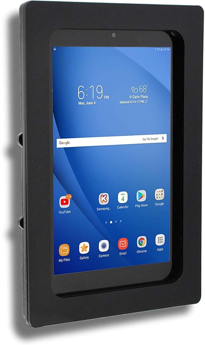 TABcare Security Anti-Theft Acrylic VESA Enclosure for Amazon Fire Max 11 with Free Wall Mount Kit & 90-degree USB C charge cable(Black, Fire Max 11)
