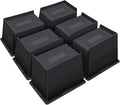Bed Risers 5 Inch Heavy Duty,Oversized Couch Risers, Extra Wide Furniture Risers for Sofa Table Desk Headboard Chair Lifting,Rectangle Risering Blocks Support 6000 lbs(6 Pack Black)