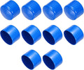 uxcell 10pcs Rubber End Caps 63mm(2.5 Inch) ID Vinyl Round End Cap Cover Screw Thread Protector Blue