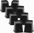 Bed Risers 1 inch, 2 inch, 3 inch, 4 inch, 6 inch, 8 inch Heavy Duty, Oversized Furniture Riser for Couch Sofa Table Chair Leg Frame Dorm, Support up to 6000 Lbs (Black 8 Pack, 8 inch)- 9