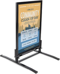 Displays2go 24 x 36 Inch Sidewalk Sign, Waterproof, Snap Frame, Spring Base, 2 Sided, Black (OWS2436B)