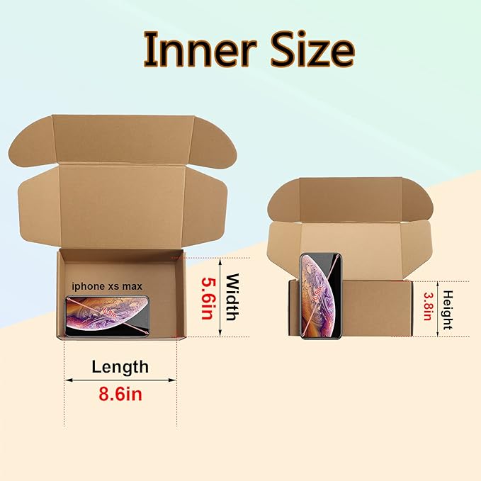 MEBRUDY 9x6x4 Inches Shipping Boxes Pack of 25, Small Corrugated Cardboard Box for Mailing Packing Literature Mailer