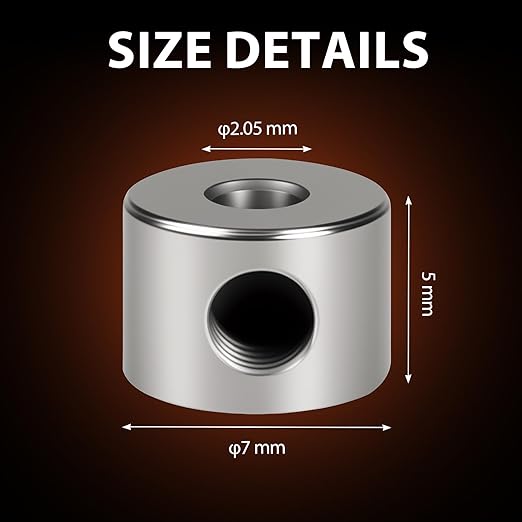 12pcs Set Screw Collars 2.05mm Bore Shaft Collars Screw Style, 7mm OD, 5mm Width, Landing Gear Collar Wheel Stopper for Automotive and Industrial Use