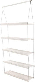 Hanging Acrylic Shelves for Windows (34" Wide, 5 Shelves - 66" Tall)
