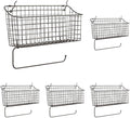 Spectrum Diversified Pegboard/Wall Mount Basket and Paper Towel Holder, 5.5" L X 15.25" W, Industrial Gray (Pack of 5)