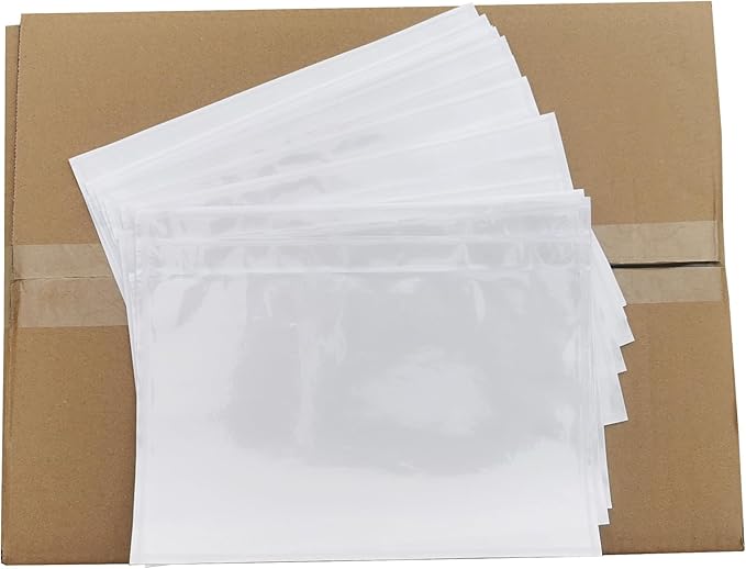 1000 Pcs 9.5"x6.7" Self-Sealing Packing List Envelope Pouches, Clear Adhesive Top Loading Packing Envelopes for Shipping Supply, Mailing Pouch Enclosed Bags Packing Slip & Invoice Labels