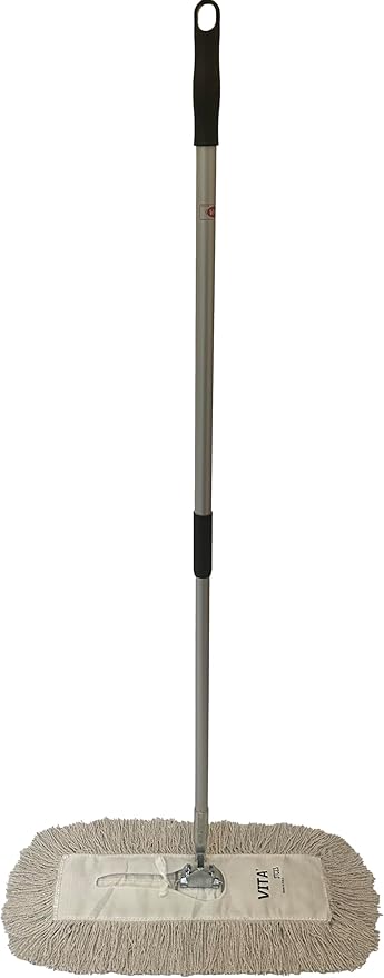 Heavy-Duty Industrial Closed-Loop Dust Mops - 6 Pack (White) - 18 Inch