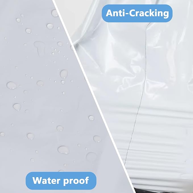 100pcs 14x17" White Poly Mailers - Self Sealing Shipping Envelopes, Durable for Books, Clothing & Postal Mailing