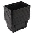 12Pcs Shopping Baskets with Handles, 21L Durable Plastic Shopping Basket, 22Lbs Load-Bearing Capacity, Stackable Portable Grocery Basket for Supermarket, Retail Shop, Bookstores (Black,16.9"X9"X11.8")