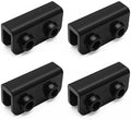4Pcs 2-Way Pop-up Gazebo Replacement Connector Spare Parts Rectangular Bracket Set Black