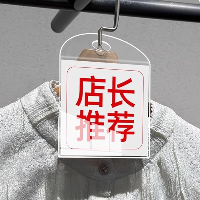 10 Pack Label Holder Price Tag Displays Sign Holder Data Card Holder Ads Display Stand for Retail Store Clothing Price Tag (S 60*60*30mm/2.36*2.36*1.18inches)