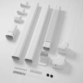 Della 3" 9 Ft Mini Split Line Set Cover with Flexible Duct, Decorative PVC Lineset Cover Kit, Paintable for Mini Split Air Conditioner, HAVC & Heat Pumps Systems Tubing Cover, White
