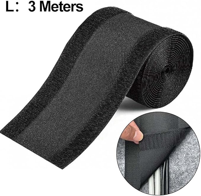 Floor Cable Cover Protector for Wires, 3 Meters Long Cord Management Solution, Polyester Cable Raceway for Office Carpet and Floor Use