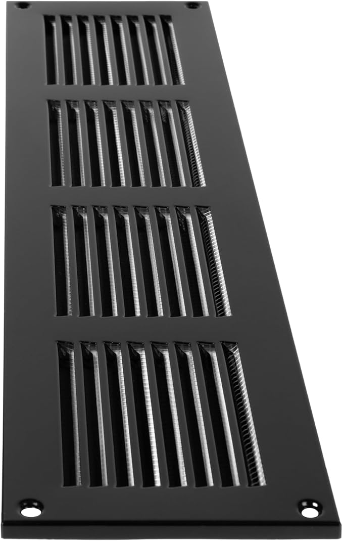 Repa Market 5-Pack Air Vent Cover 16x4 Inch (Outer Dimensions) White Galvanized Steel Louvered Grill Cover with Mesh Screen/Wall or Ceiling Vent/HVAC Register for Indoor and Outdoor Ventilation