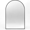 Large Black Arched Mirror, 30" x 40" Modern Brushed Metal Frame Arch Wall Decorative Mirror, Arched Top Bathroom Vanity Mirror for Living Room Bedroom Fireplace Mantel, Tempered Glass