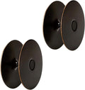 Door Hole Cover Plate, 2-5/8" Diameter Solid Steel, Hole Filler Plate (2, Matte Black)