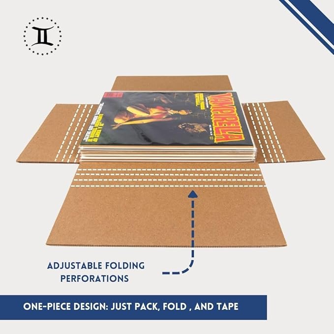 Gemini Magazine and Comic Book Mailers for Shipping (8.5x11x2’’ – 50 Mailers + 50 Fillers) | Protective Fillers for Extra Support | US-Made, Expandable, Great for Shipping Documents, Photos & More.
