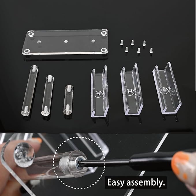 MOOCA 3 Tier Premium Acrylic Eyewear Display Stand, Sunglasses Rack Holder, Sunglasses Stand, Eyewear Organizer for Eyeglasses, 5 in H