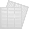 Repa Market 2-Pack 12x12 Inch Air Vent Cover/White Galvanized Steel Louvered Grill Cover with Mesh Screen/Wall or Ceiling Vent/Durable Flush Mount HVAC Register for Indoor and Outdoor Ventilation
