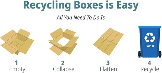 Secure Seal - 5x5x4 Pack of 25 Corrugated Cardboard Packing Shipping Mailing Moving Carton Boxes